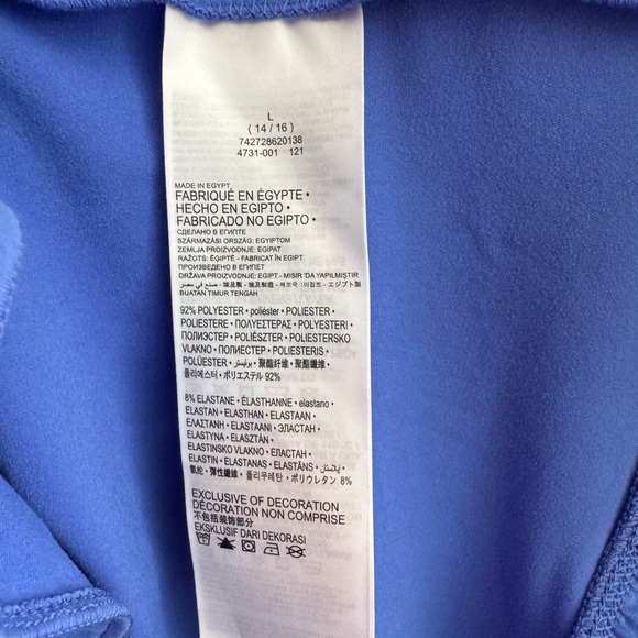 Hurley Girls Blue Ruffle Hem Tank Dress Size L (14-16) - Picture 3 of 4